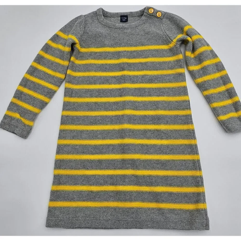 5 Piece Gap Girl's 4/5 Yellow French Tops/Sweater/Dress Lot